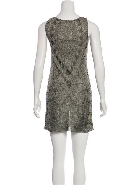 chanel metallic mini dress